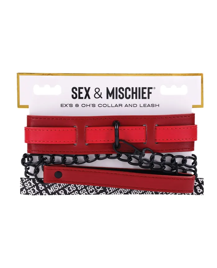 Anal Sex Mischief Exs Ohs Collar Leash RedBlack Sex Mischief