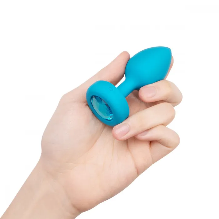 BVibe Vibrating Jewel Plug in Teal BVibe Anal