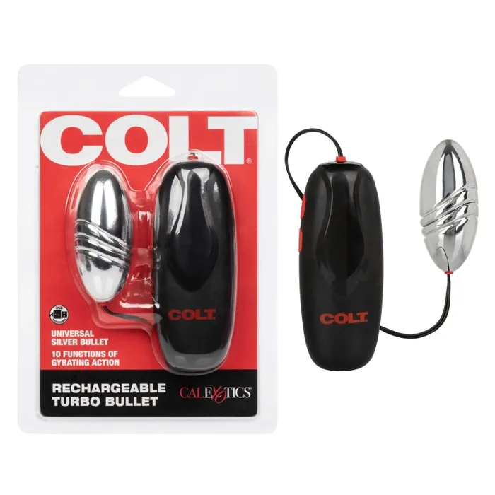 Calexotics Colt Rechargeable Turbo Bullet Silver Female Sex Toys Calexotics Colt Rechargeable Turbo Bullet Silver Female Sex Toys