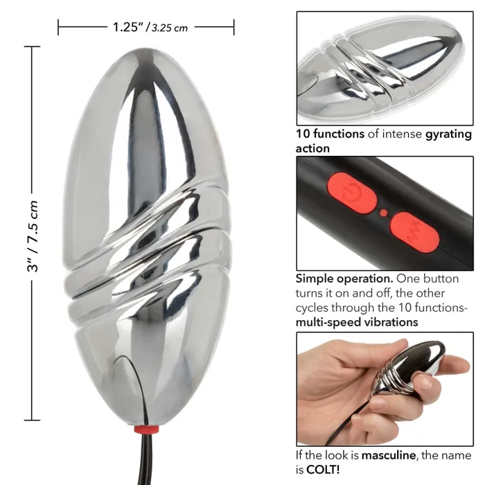 Calexotics Colt Rechargeable Turbo Bullet Silver Female Sex Toys Calexotics Colt Rechargeable Turbo Bullet Silver Female Sex Toys