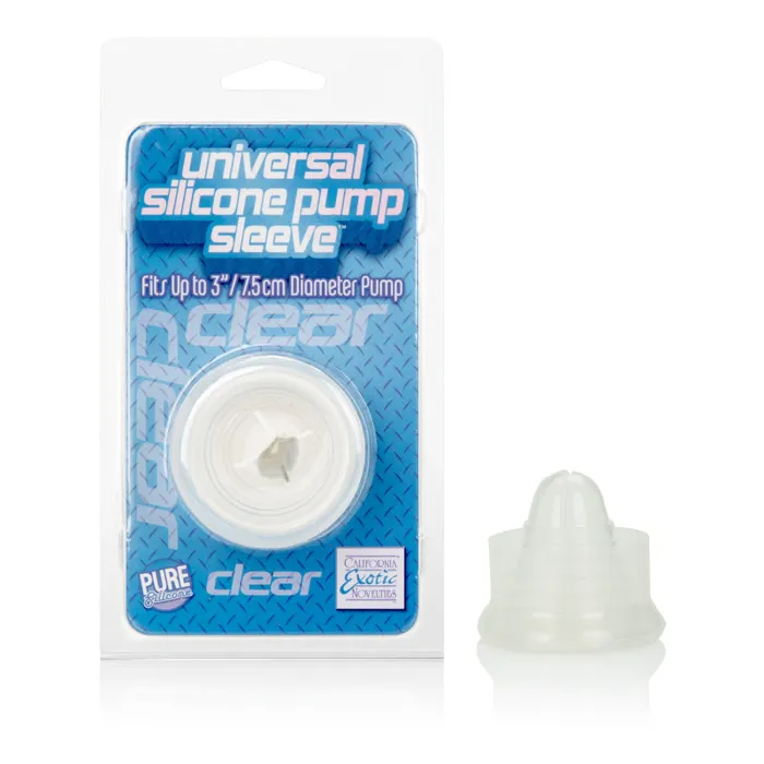 CalExotics Universal Silicone Pump Sleeve Clear Male Sex Toys