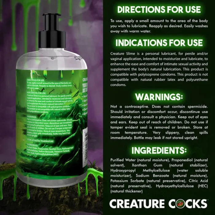 Creature Slime Water Based Lubricant 16oz Xr Brands Creature Cocks Lubricants Creature Slime Water Based Lubricant 16oz Xr Brands Creature Cocks Lubricants