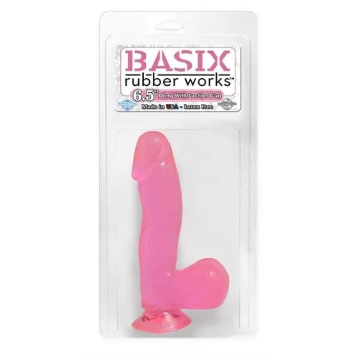 Dildos Pipedream Basix Rubber Works 65 Inch Dong With Suction Cup Pink Dildos Pipedream Basix Rubber Works 65 Inch Dong With Suction Cup Pink