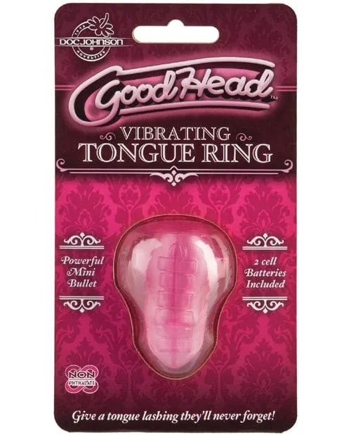 Doc Johnson Male Sex Toys Good Head Vibrating Tongue Ring Pink