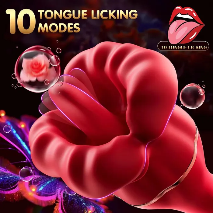 Female Sex Toys honeysx 2024 most popular Female Double head Tongue Licking G Spot Clitoral Vibrator