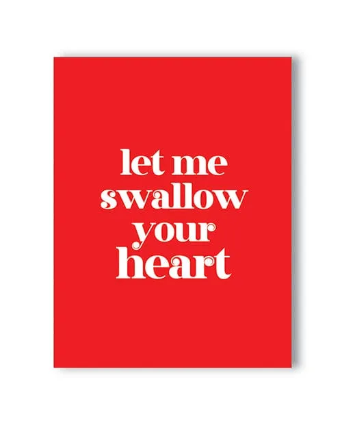 Female Sex Toys Kush Kards Swallow Your Heart Naughty Greeting Card