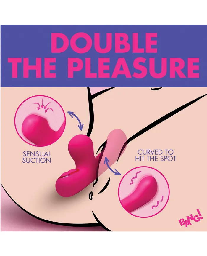 Female Sex Toys XR Brands Bang 10X GSpot Rabbit Vibrator with Suction Pink Female Sex Toys XR Brands Bang 10X GSpot Rabbit Vibrator with Suction Pink
