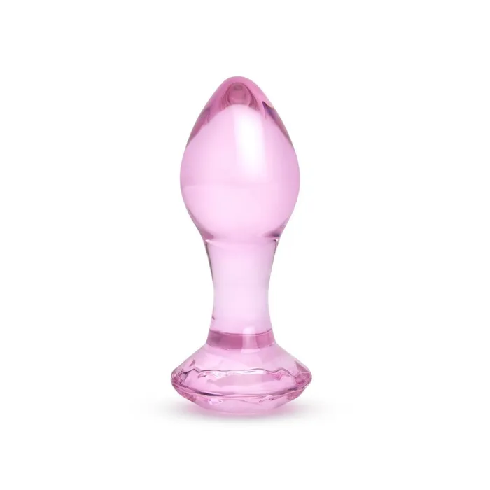 Gls Anal Pink Diamond Glass Butt Plug