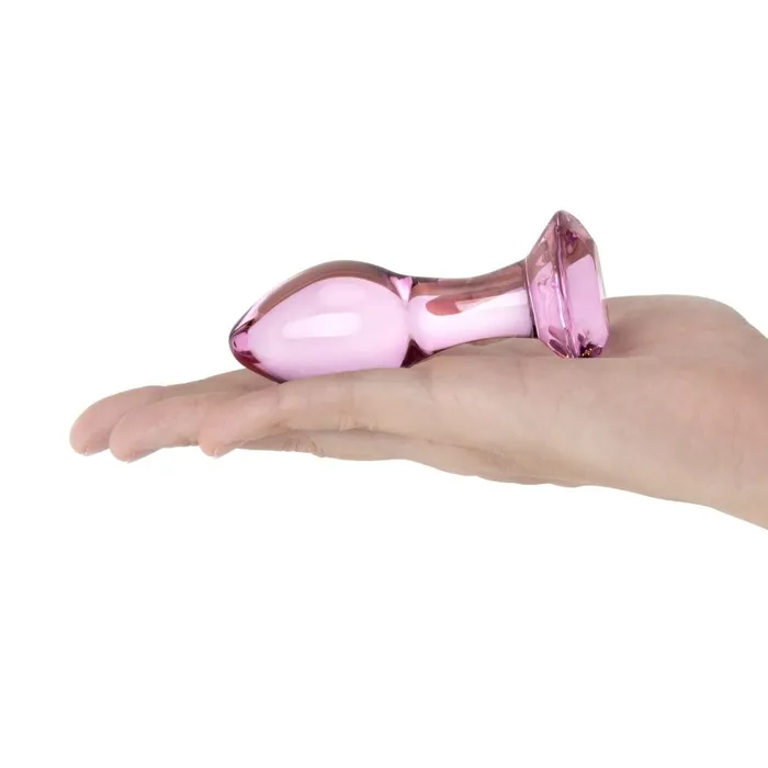 Gls Anal Pink Diamond Glass Butt Plug