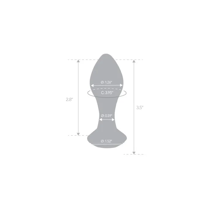 Gls Anal Pink Diamond Glass Butt Plug