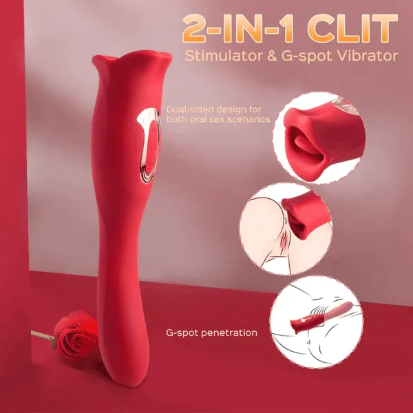 honeysx Female Sex Toys Biting Mouth Vibrating Tongue Clit Stimulator Gspot Vibrator