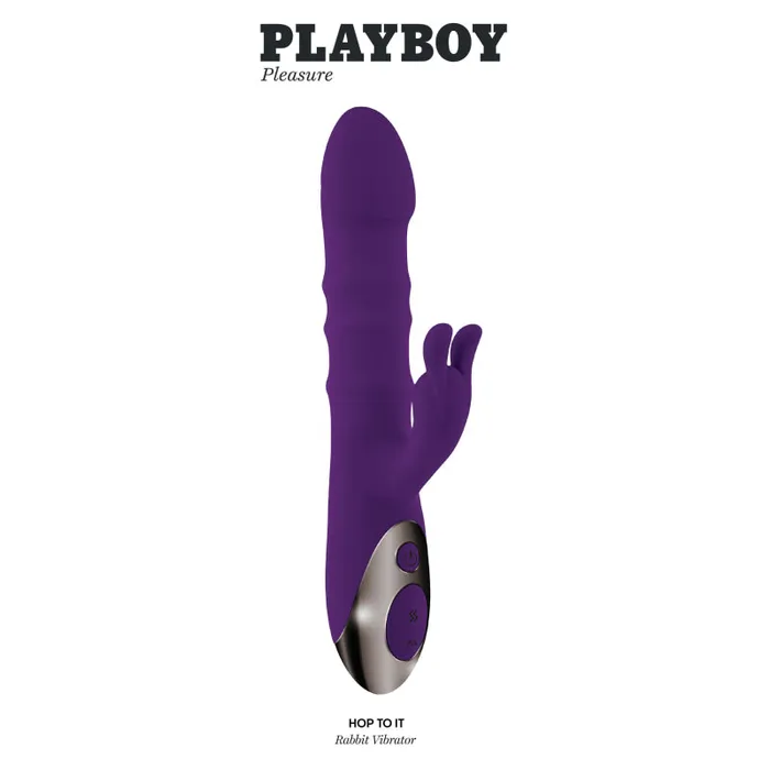 Hop to It Rabbit Vibrator Dark Purple Playboy Vibrators Hop to It Rabbit Vibrator Dark Purple Playboy Vibrators