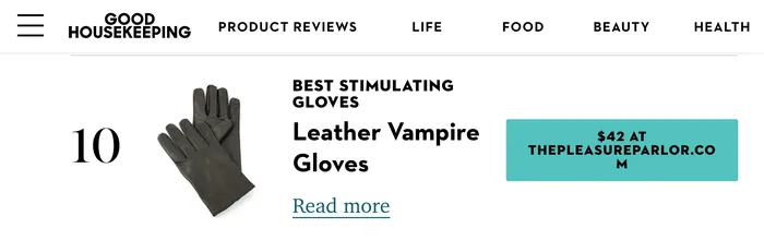 Kinklab Leather Vampire Gloves The Pleasure Parlor Restraints
