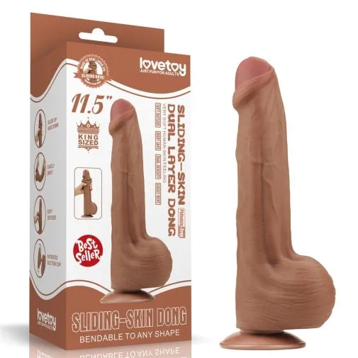lovetoy Dildos 115 King Sized Sliding Skin Dual Density Dildo