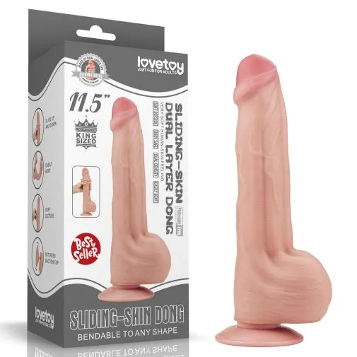 lovetoy Dildos 115 King Sized Sliding Skin Dual Density Dildo