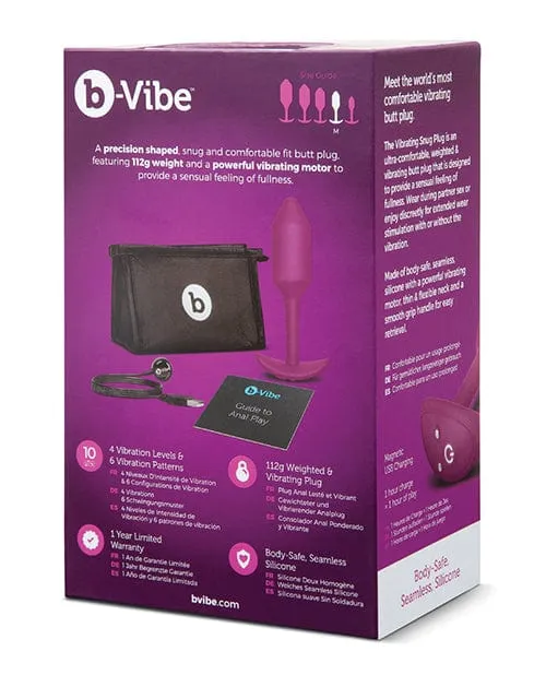 Male Sex Toys bVibe bVibe Vibrating Weighted Snug Plug XL Male Sex Toys bVibe bVibe Vibrating Weighted Snug Plug XL