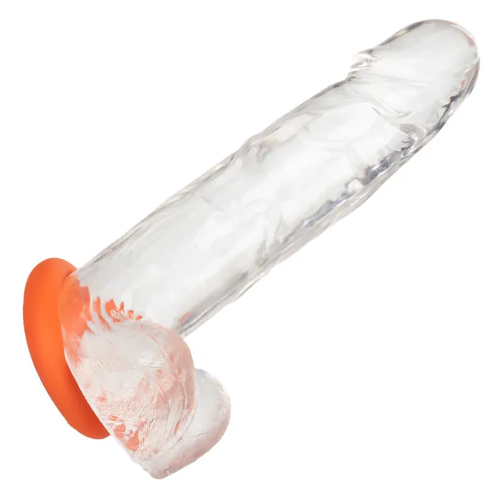 Male Sex Toys Calexotics Alpha Liquid Silicone Prolong Large Ring Orange