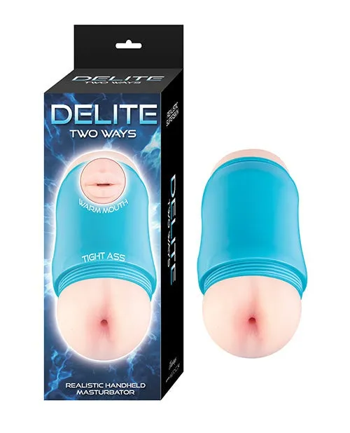 Male Sex Toys Delite Two Ways Mouth Ass Masturbator White Nasstoys