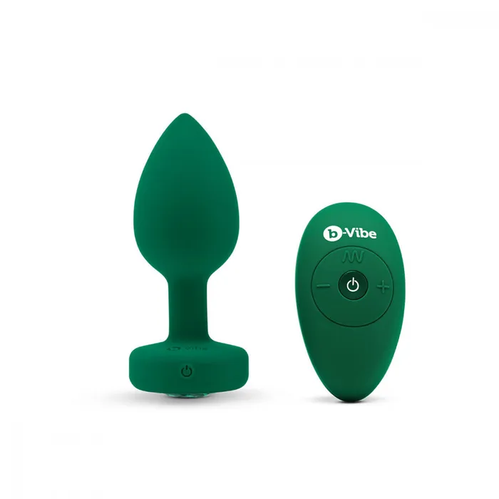 Male Sex Toys EntrenueELD bVibe Vibrating Jewel Butt Plug MediumLarge