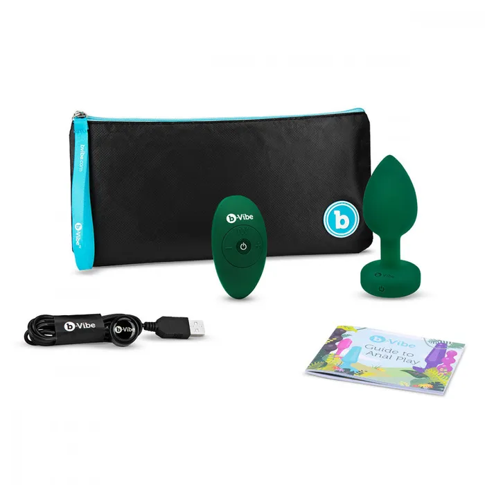 Male Sex Toys EntrenueELD bVibe Vibrating Jewel Butt Plug MediumLarge