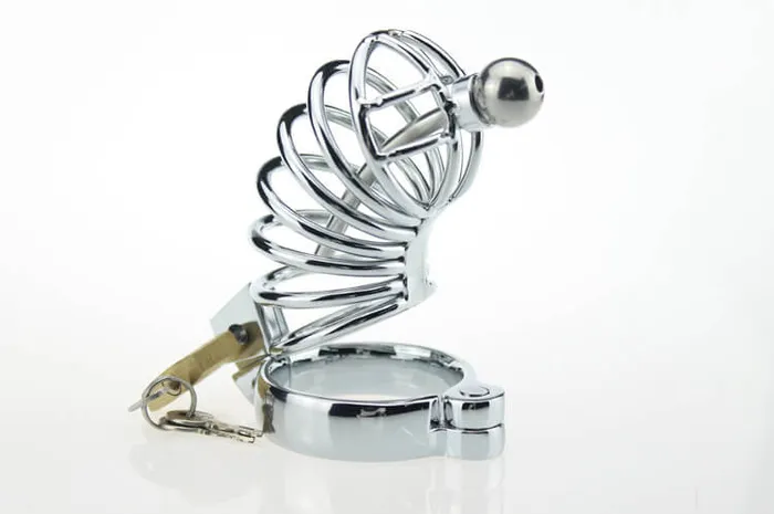 Male Sex Toys Honeysx Honyesx Male Chastity Cock restraint with urethral bar
