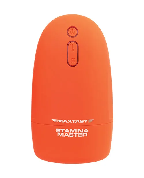 Male Sex Toys Maxtasy Maxtasy Stamina Master Heat up Vibrating Stroker Orange