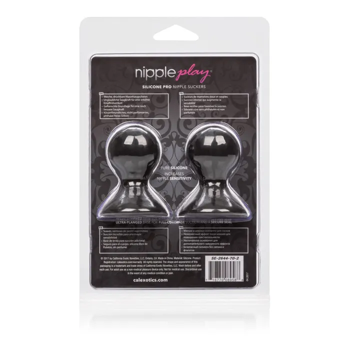 Nipple Play Silicone Pro Nipple Suckers Black CalExotics Anal