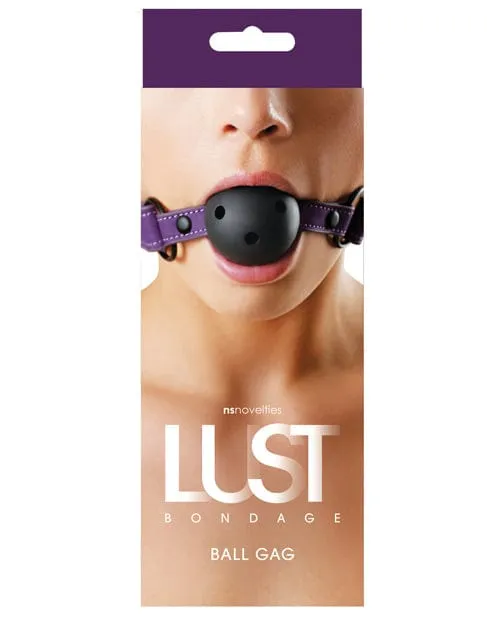 NS Novelties Lust Bondage Ball Gag Purple Vibrators