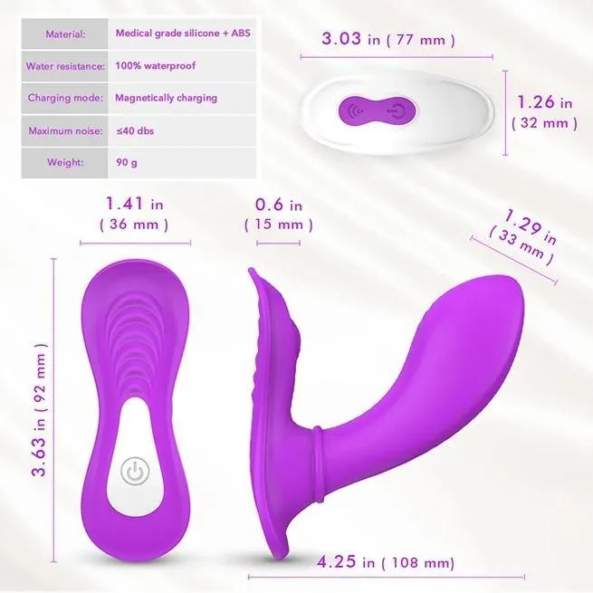 Phanxy Vibrators PHANXY Wearable Clitoris Gspot Vibrator Butterfly Vibrator