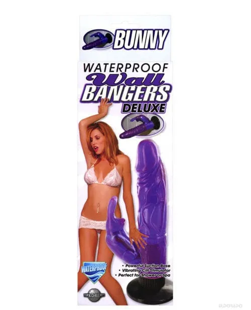 Pipedream Products Vibrators Wall Bangers Deluxe Bunny Waterproof Purple