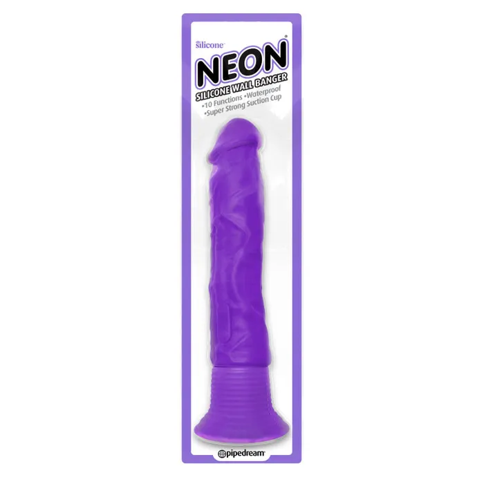 Pipedream Vibrators Neon Silicone Wall Banger Purple