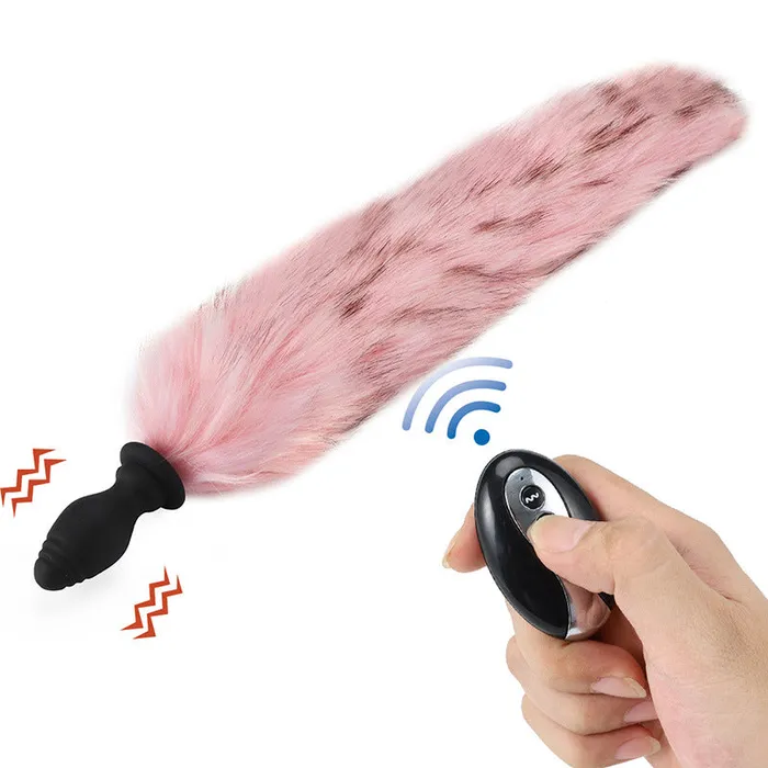 RUNYU Male Sex Toys Runyu Silicone vibrating anal plug can replace fox tail hair