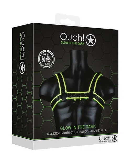 Shots Ouch Chest Bulldog Harness Glow In The Dark Shots America Dildos
