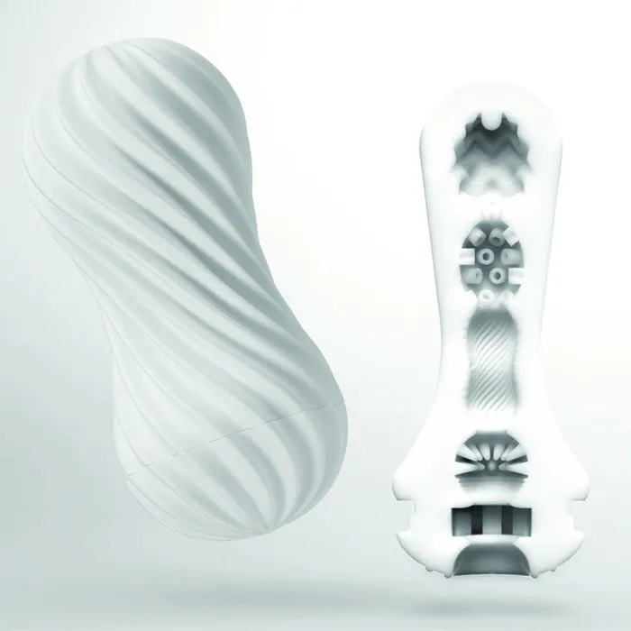Tenga Male Sex Toys Tenga Flex Silky Spiraling Reusable Stroker White