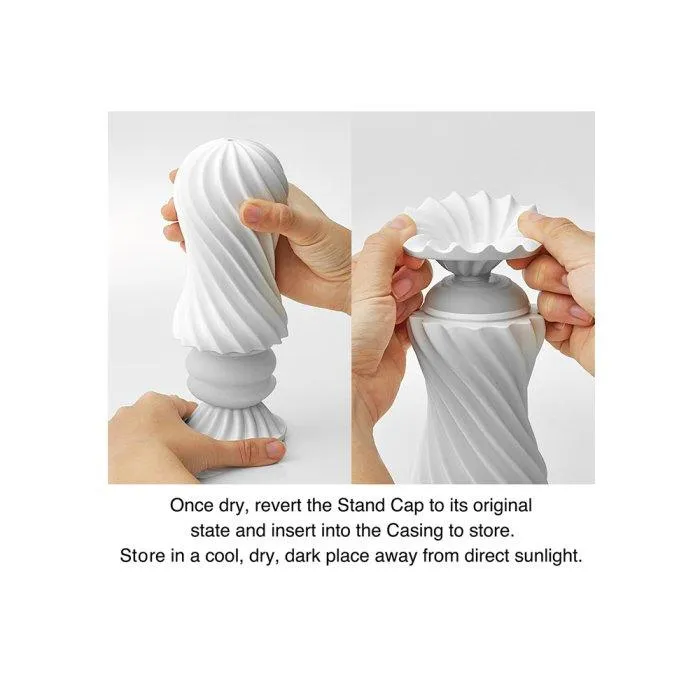 Tenga Male Sex Toys Tenga Flex Silky Spiraling Reusable Stroker White