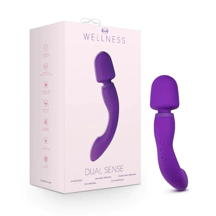 Vibrators BLUSH BlushDual Sense 10 Function Massage Wand With RumbleTech