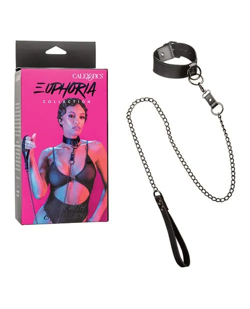 Vibrators CalExotics Euphoria Collection Collar Wchain Leash