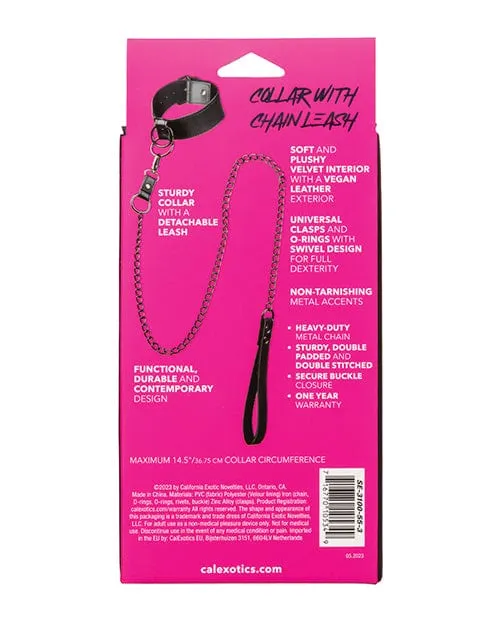 Vibrators CalExotics Euphoria Collection Collar Wchain Leash