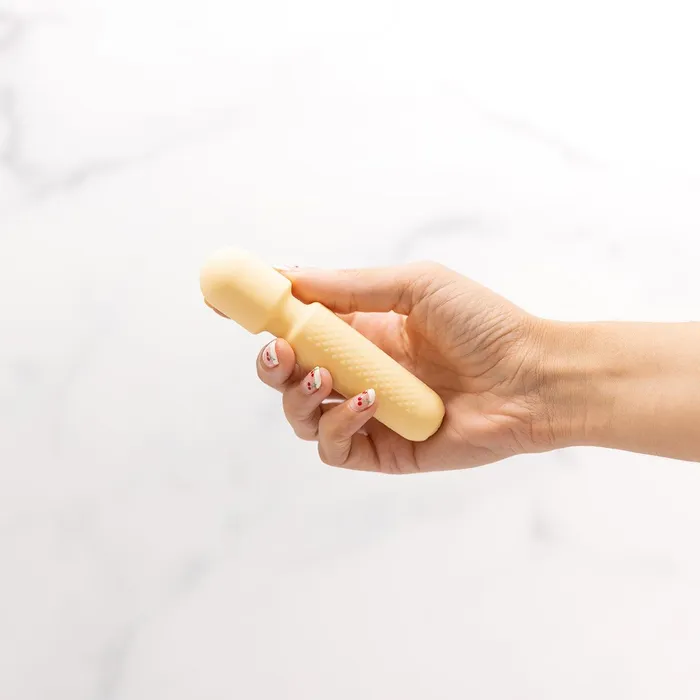 Vibrators Emojibator Tiny Wand Vibrator Cream Emojibator