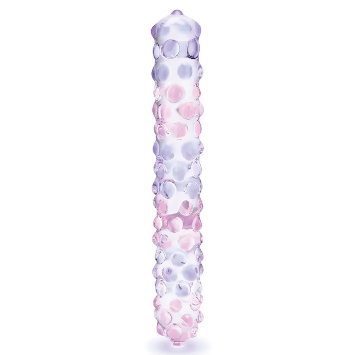 Vibrators Gls 9 Purple Rose Nubbed Dildo