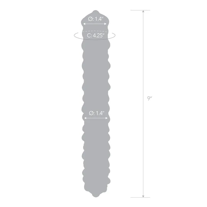Vibrators Gls 9 Purple Rose Nubbed Dildo