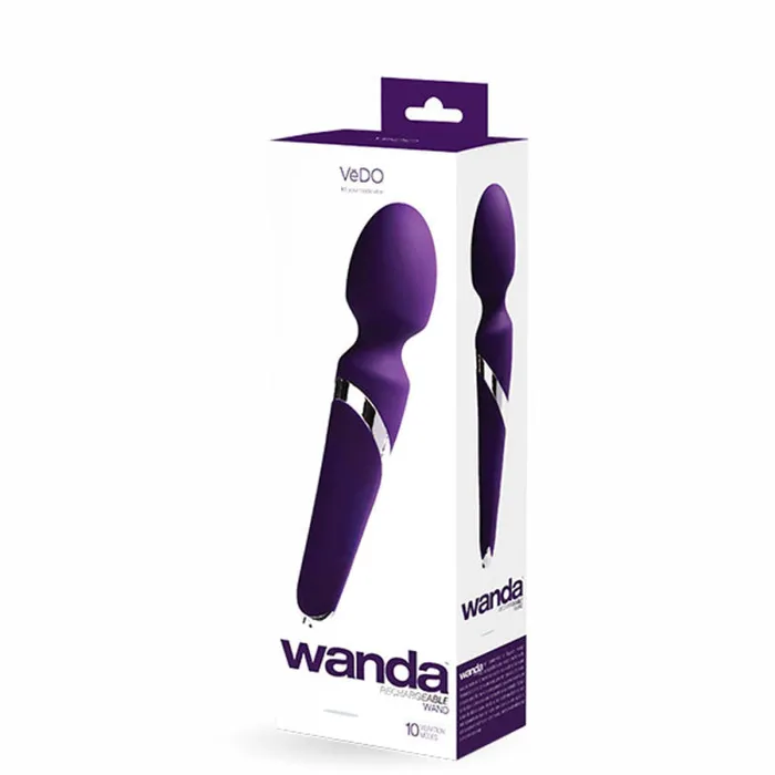 Vibrators Wanda Rechargeable Wand Deep Purple VeDO