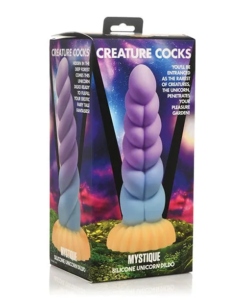 XR Brands Dildos Creature Cocks Unicorn Silicone Dildo Multi Color