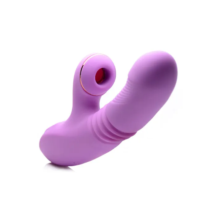 XR Brands inmi Shegasm Thrusting Suction Rabbit Purple Vibrators