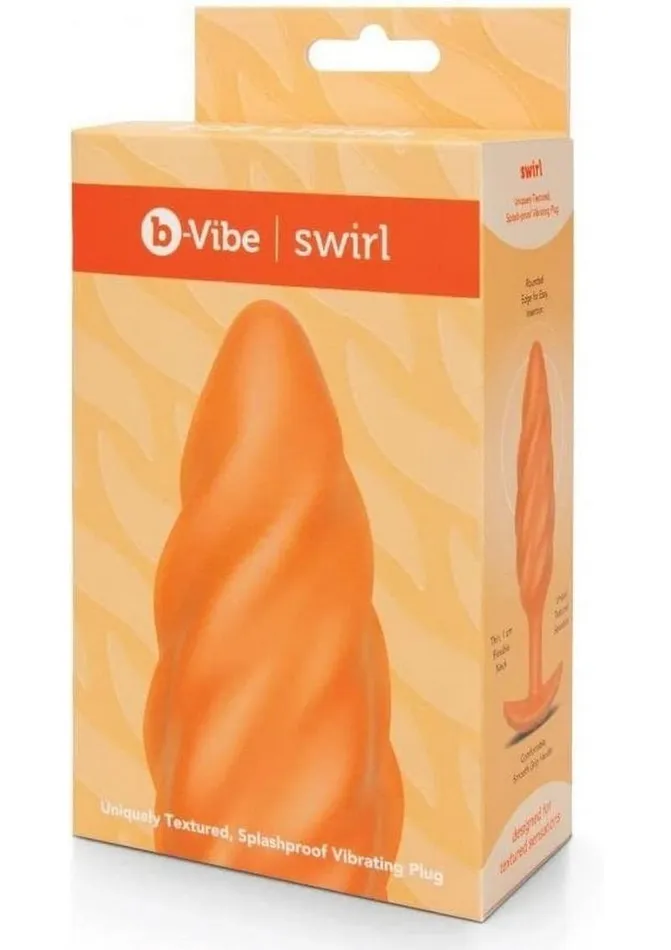 bVibe BVibe Swirl Textured Rechargeable Silicone Anal Plug Male Sex Toys
