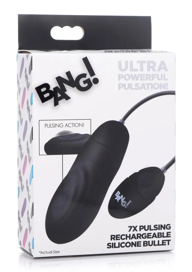 BANG Female Sex Toys Bang 7x Pulsing Rechargeable Silicone Bullet Vibrator