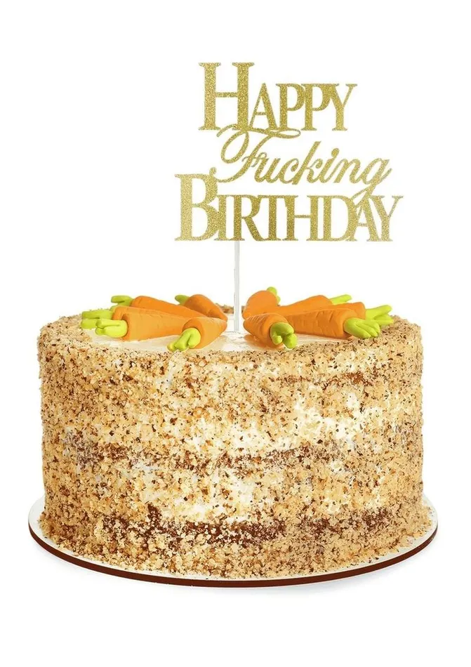 Candyprints Party Happy Fing Birthday Cake Topper Vibrators