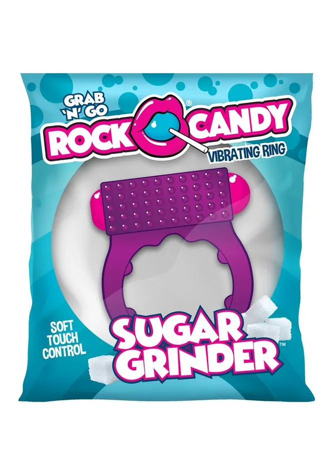 Couples Rock Candy Sugar Grinder Vibrating Cock Ring Rock Candy Toys