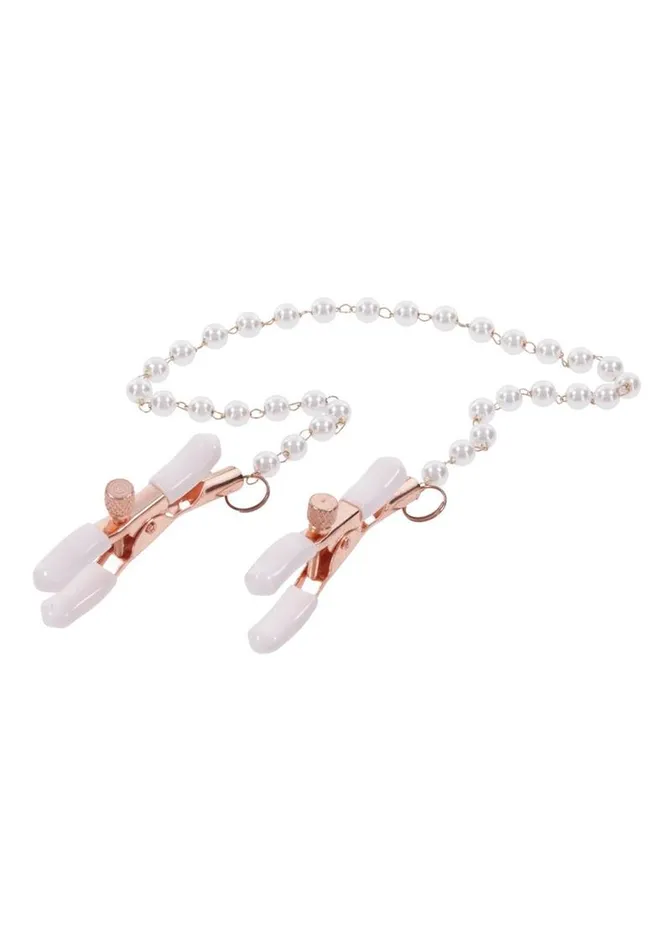 Couples Sex and Mischief Sex and Mischief Peaches N Creame Pearl Nipple Clamps