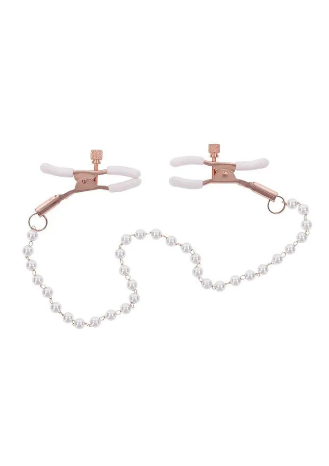Couples Sex and Mischief Sex and Mischief Peaches N Creame Pearl Nipple Clamps